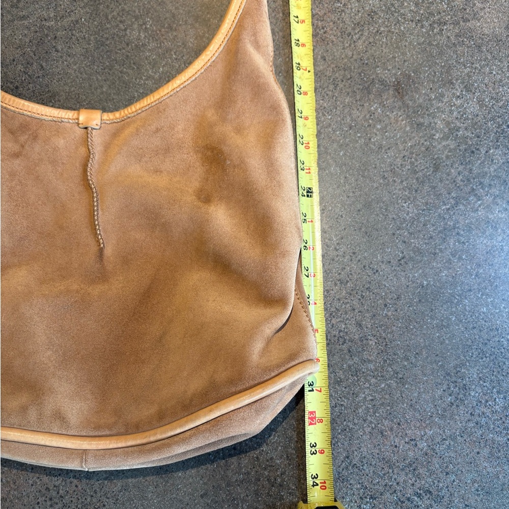UGG Tan Suede Crossbody Bag with Relaxed Design - Picture 12 of 14